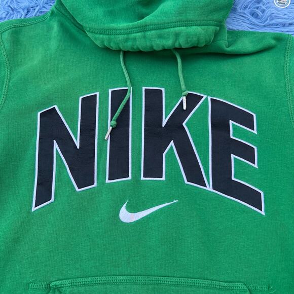 Nike Center Swoosh Logo Hoodie Sweater Size Small Mens Green Black Casual - Picture 3 of 13